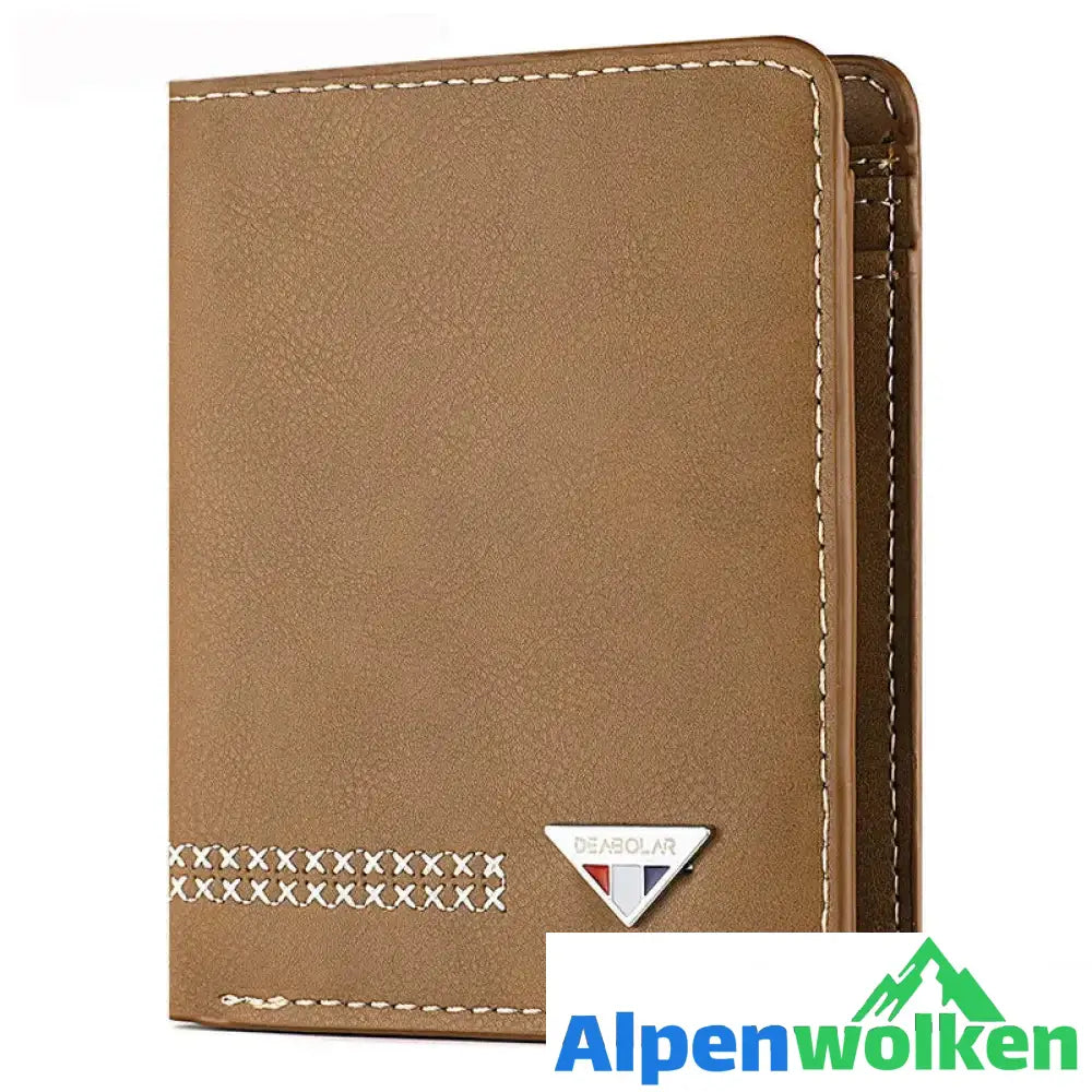 Alpenwolken - Dreifach faltbare Herren-Brieftasche aus strapazierfähigem Leder