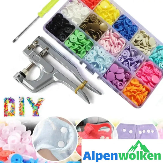 Alpenwolken - Druckknopf DIY Set