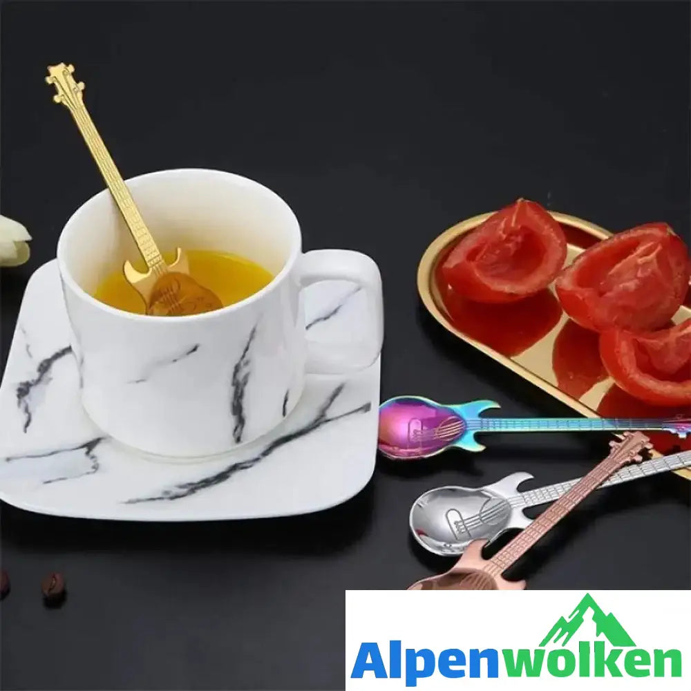 Alpenwolken - Edelstahl Gitarre Kaffee Löffel