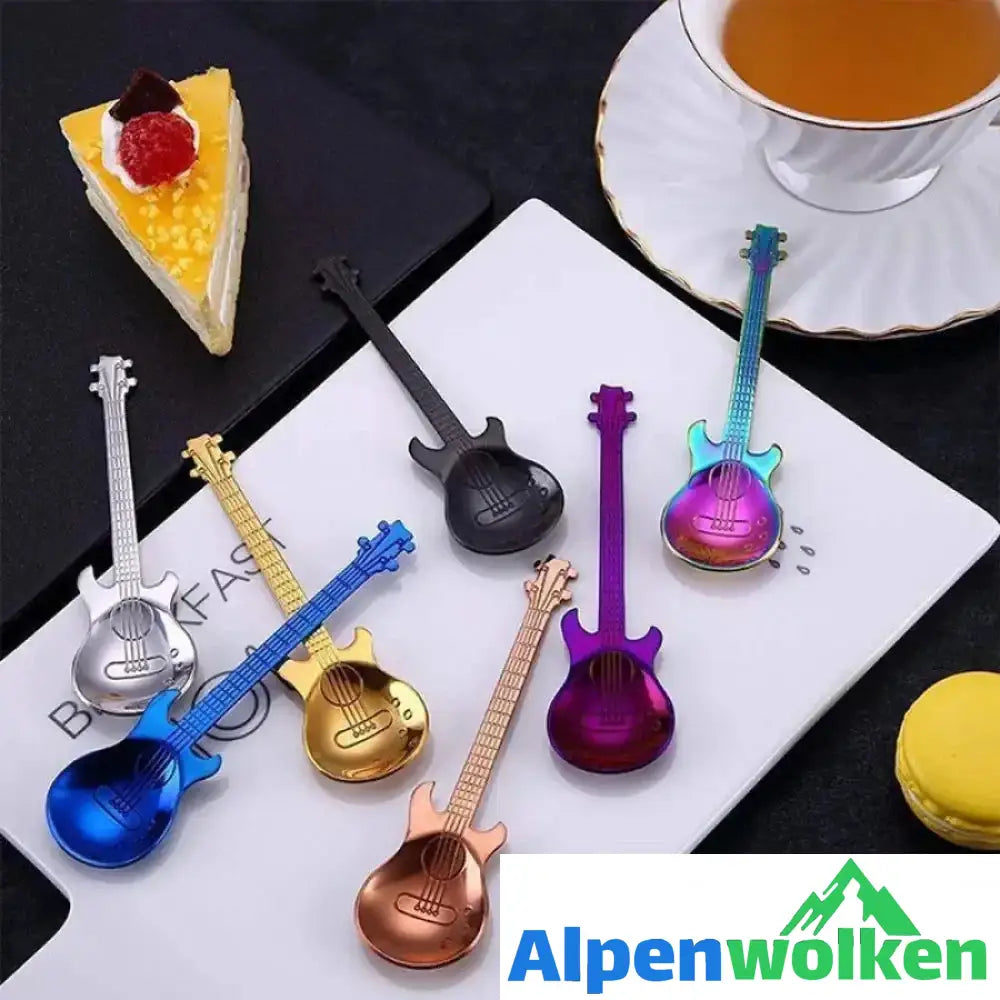 Alpenwolken - Edelstahl Gitarre Kaffee Löffel