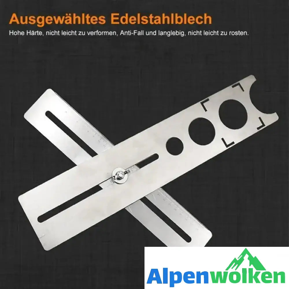 Alpenwolken - Edelstahl Porzellanziegel Positionierhilfe