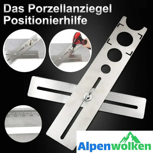 Alpenwolken - Edelstahl Porzellanziegel Positionierhilfe