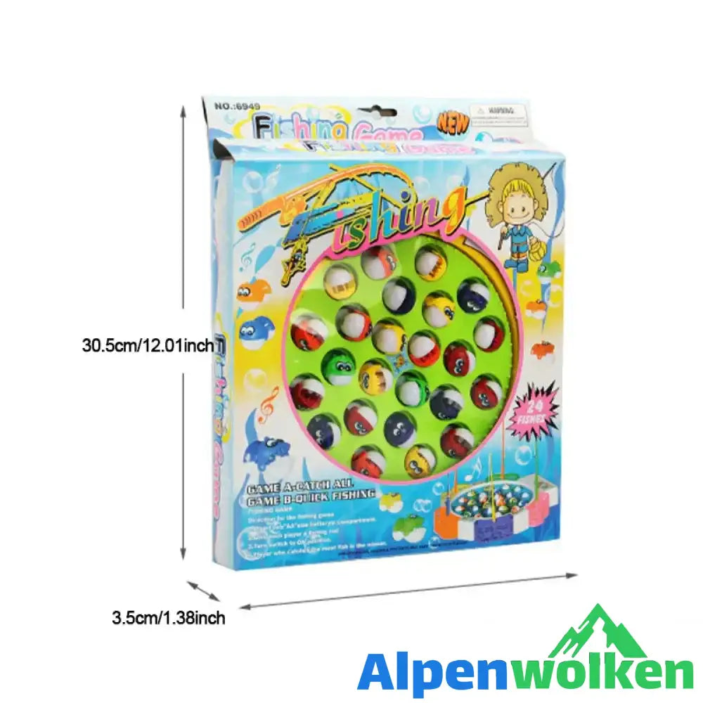 Alpenwolken - Ein Angelspiel für Kinder 5 ANGELRUTEN + 24 FISCHE