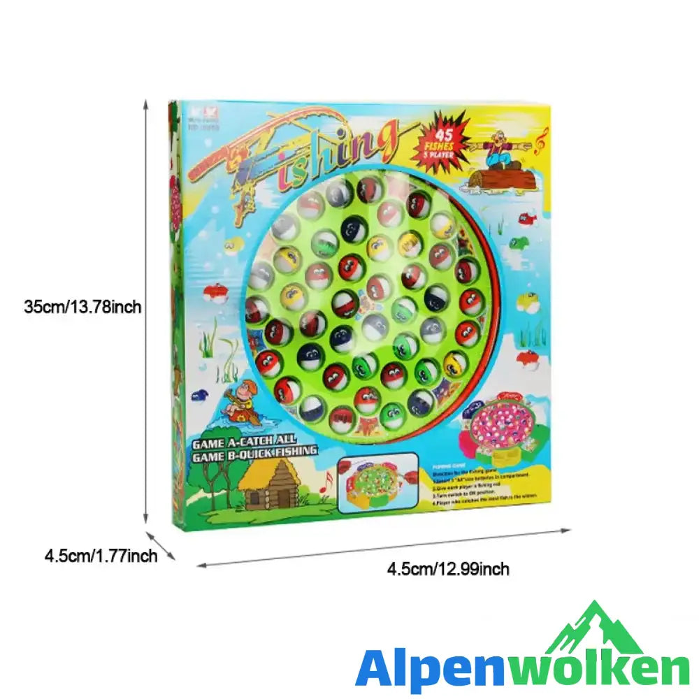 Alpenwolken - Ein Angelspiel für Kinder 5 ANGELRUTEN + 45 FISCHE