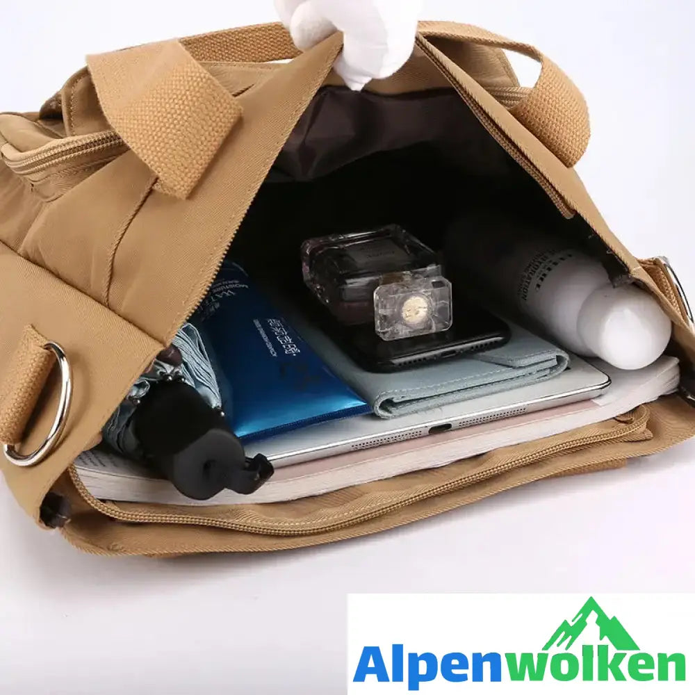 Alpenwolken - Einfache einfarbige Damenhandtasche mit großem Fassungsvermögen