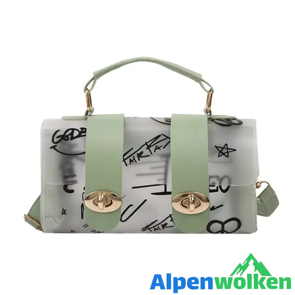 Alpenwolken - Einfache Lässige Graffiti-Umhängetasche für Damen