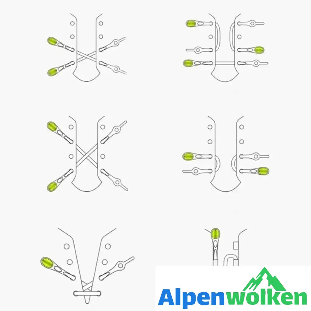 Alpenwolken - Einfache Schnürsenkel (Einheitsgröße)