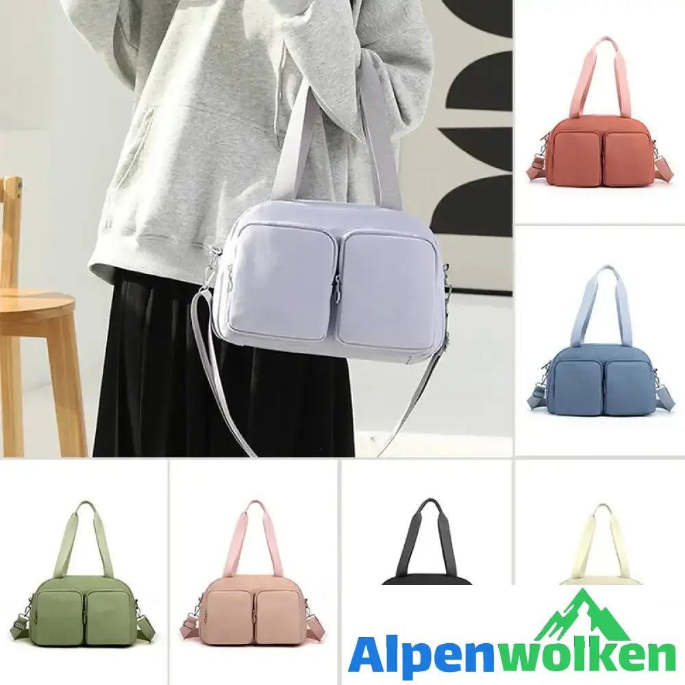 Alpenwolken - Einfarbige Einkaufstasche für Damen