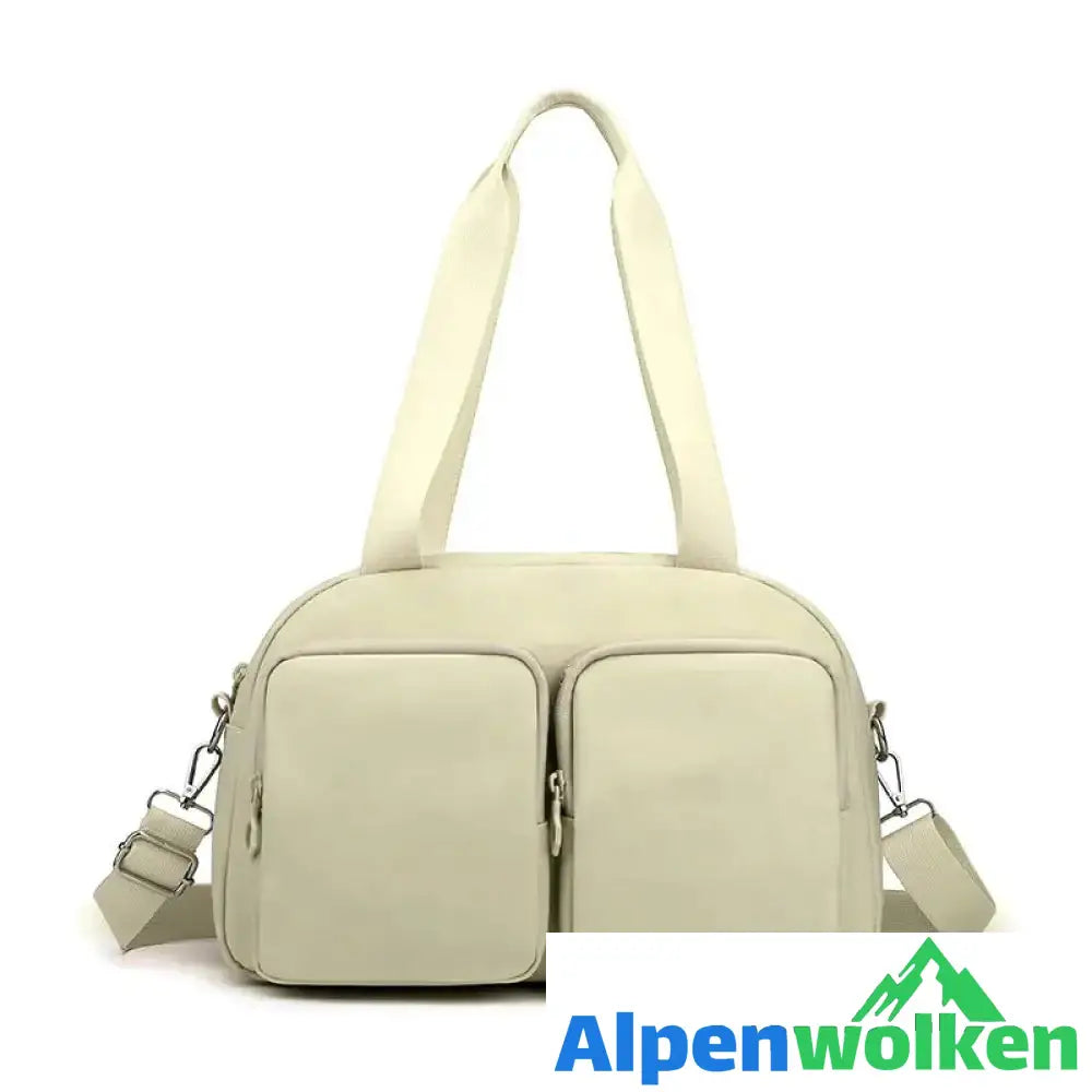 Alpenwolken - Einfarbige Einkaufstasche für Damen Beige