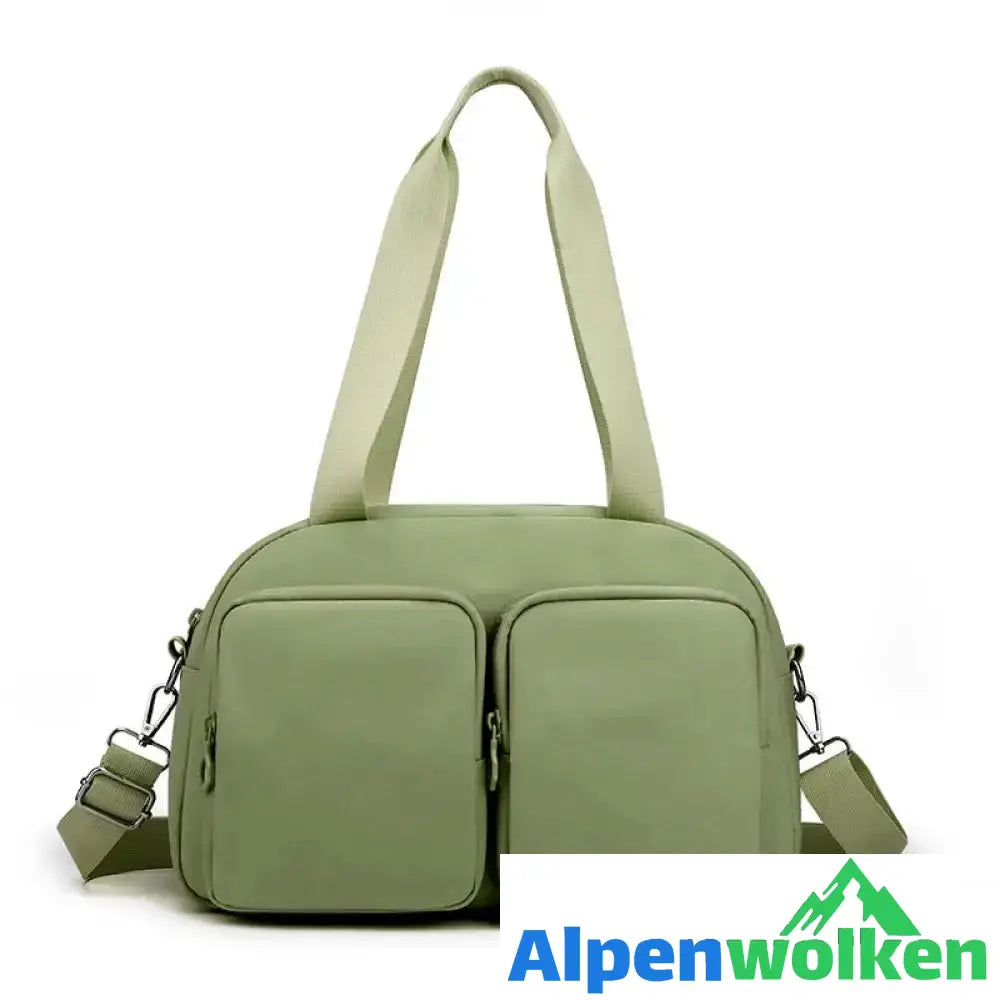 Alpenwolken - Einfarbige Einkaufstasche für Damen Grün