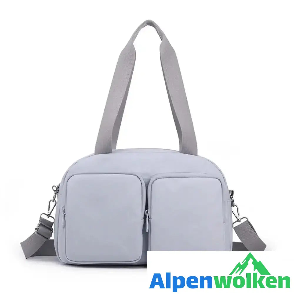 Alpenwolken - Einfarbige Einkaufstasche für Damen Lila