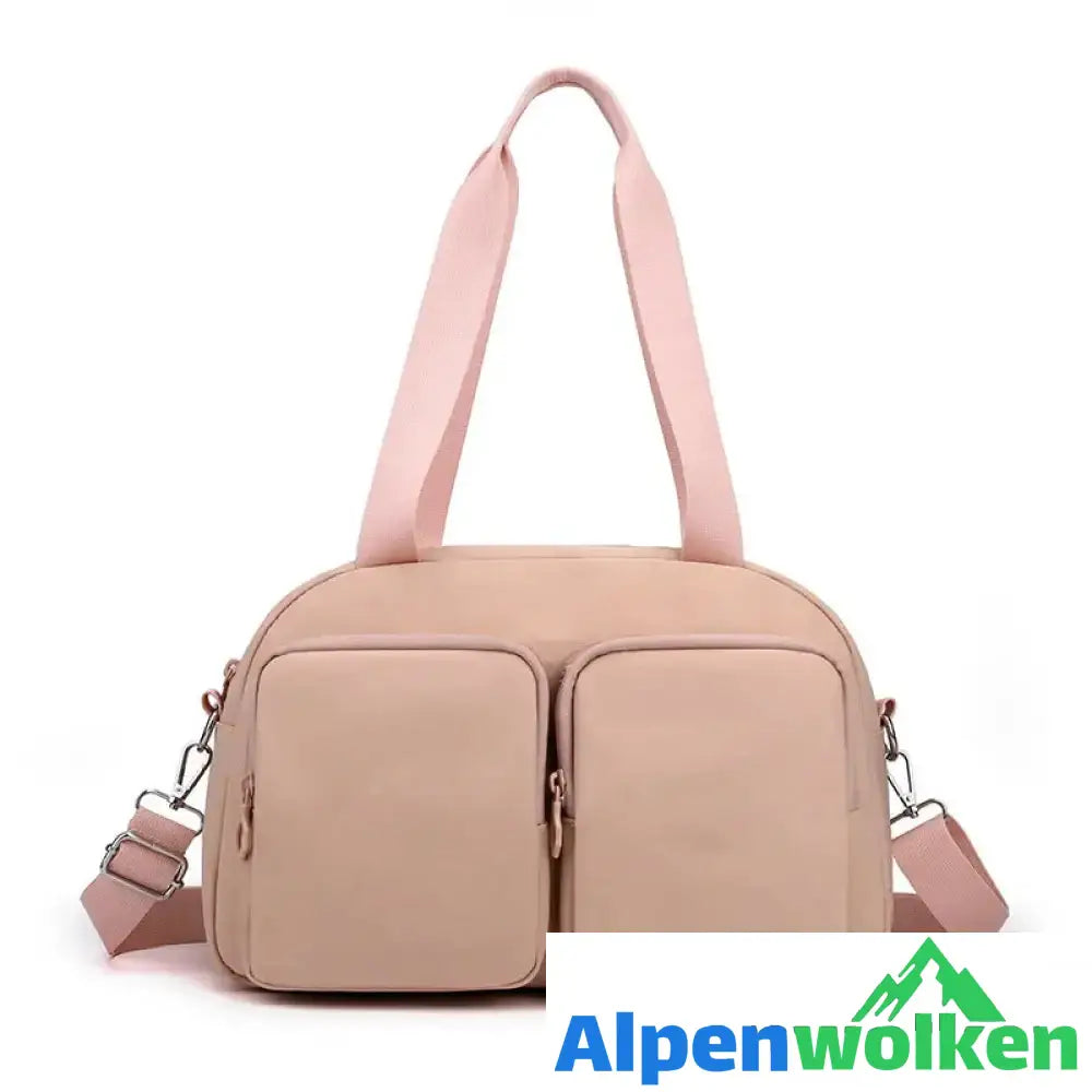 Alpenwolken - Einfarbige Einkaufstasche für Damen Rosa