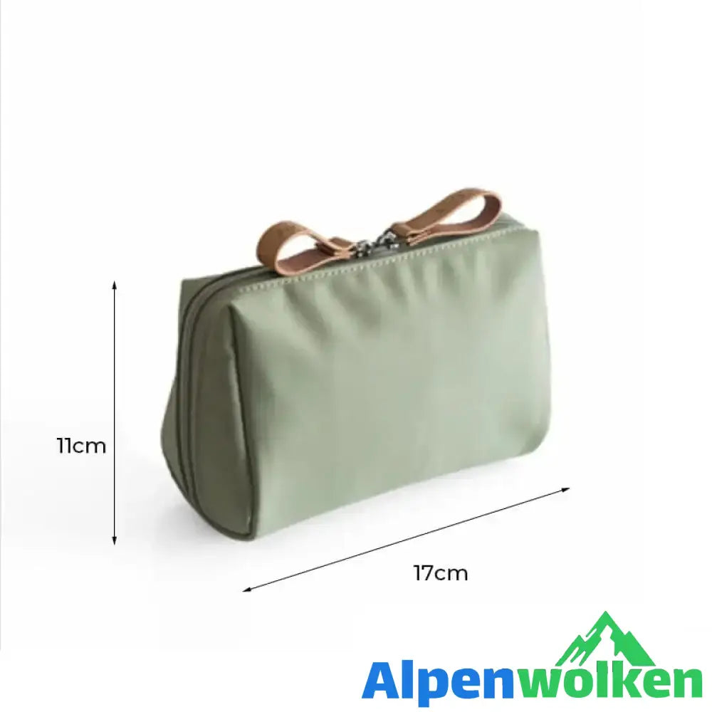 Alpenwolken - Einfarbige Kosmetiktasche mit doppeltem Reißverschluss