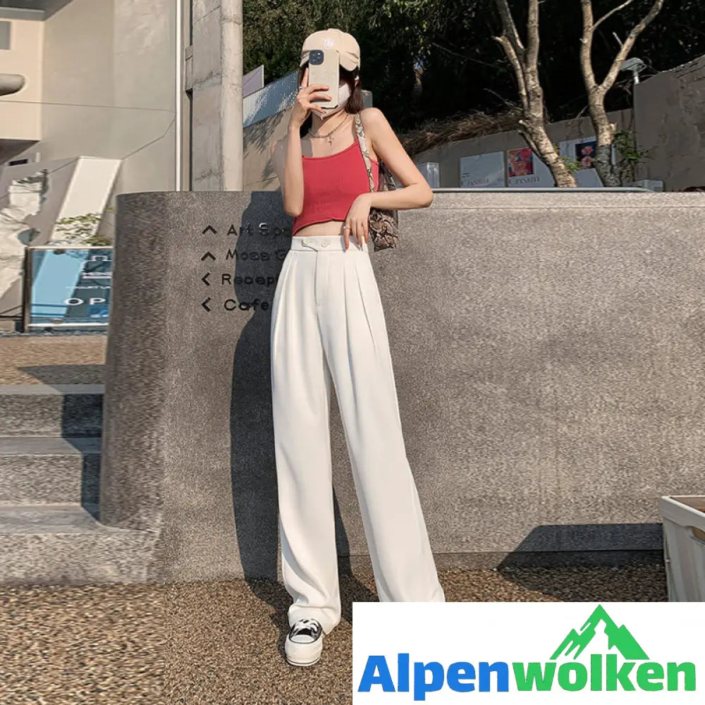 Alpenwolken - 💐✨Einfarbige Lässige Sommerhose Mit Weitem Bein✨💐