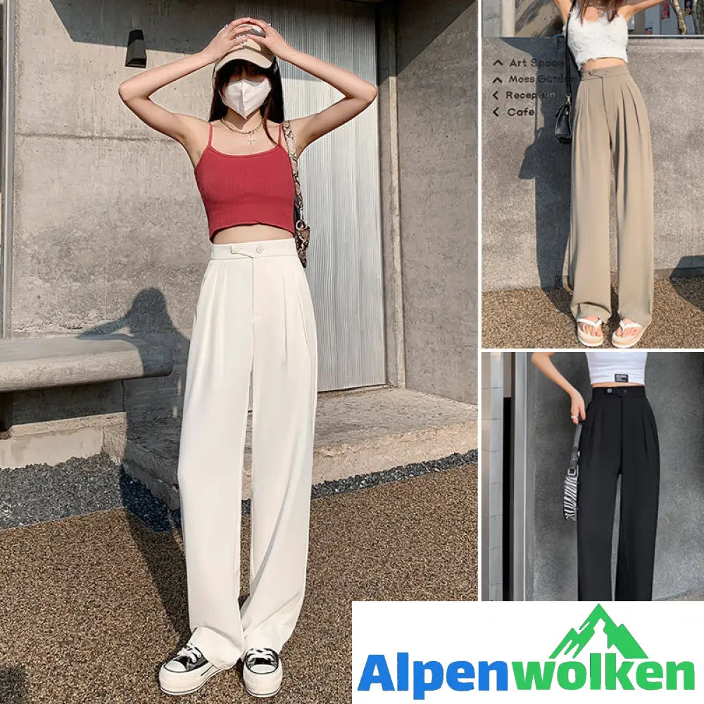 Alpenwolken - 💐✨Einfarbige Lässige Sommerhose Mit Weitem Bein✨💐