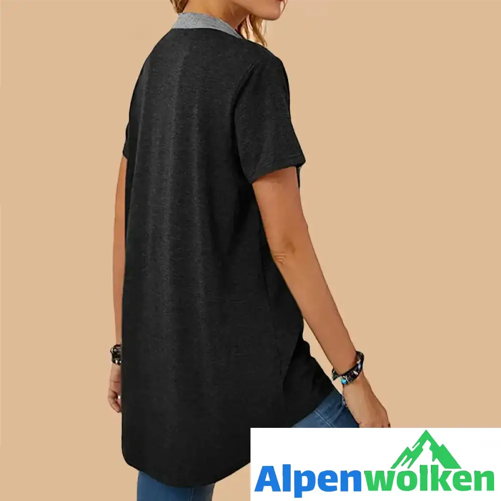 Alpenwolken - Einreihiges Freizeit-T-Shirt