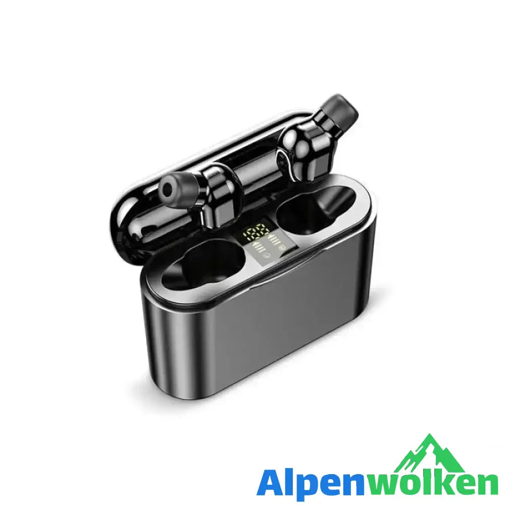 Alpenwolken - Einseitiger ultrakleiner drahtloser Bluetooth-Kopfthörer Schwarz M2D