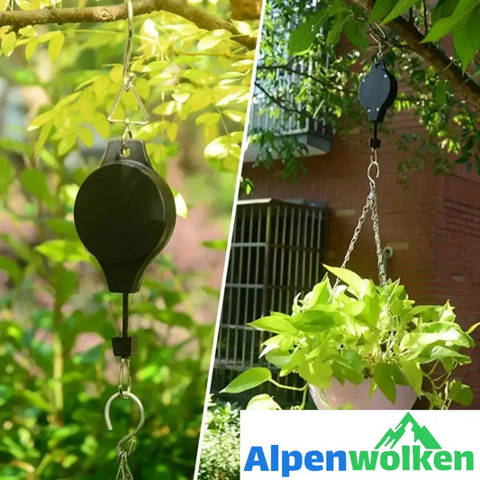 Alpenwolken - Einziehbarer Haken, Pflanze Seilzug für Garten Töpfe und Vogel-Feeder | selber bauen garten