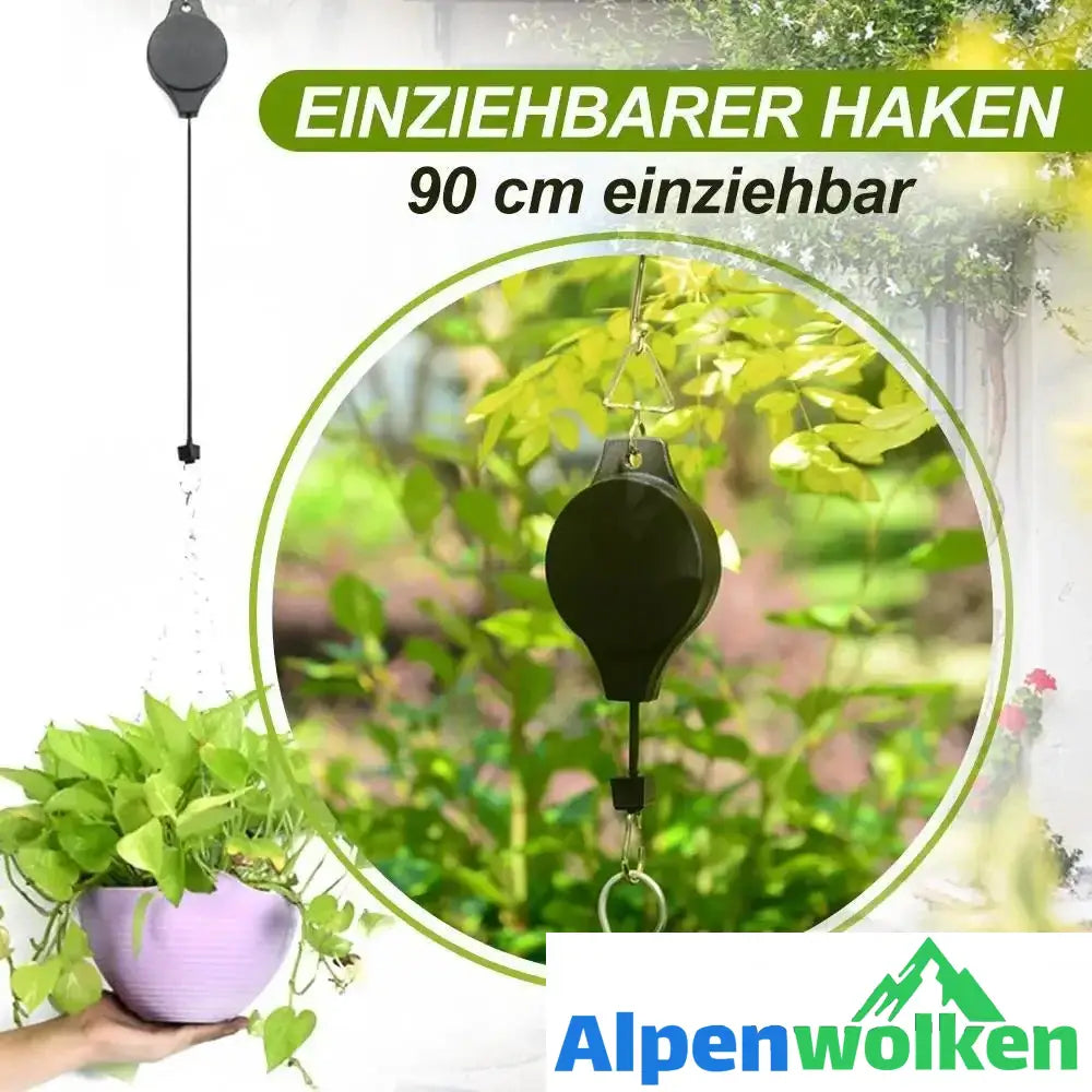 Alpenwolken - Einziehbarer Haken, Pflanze Seilzug für Garten Töpfe und Vogel-Feeder | selber bauen garten