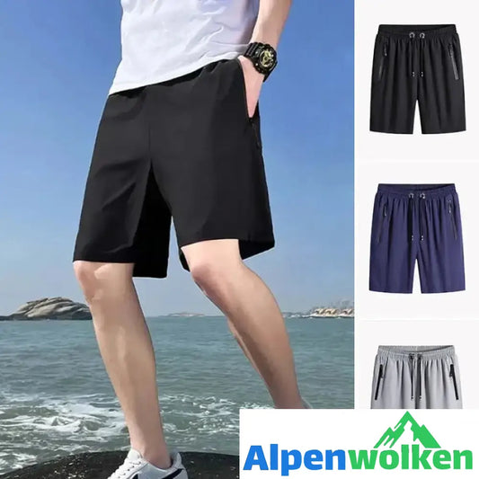 Alpenwolken - Eisseide-Stretch-Shorts für Herren