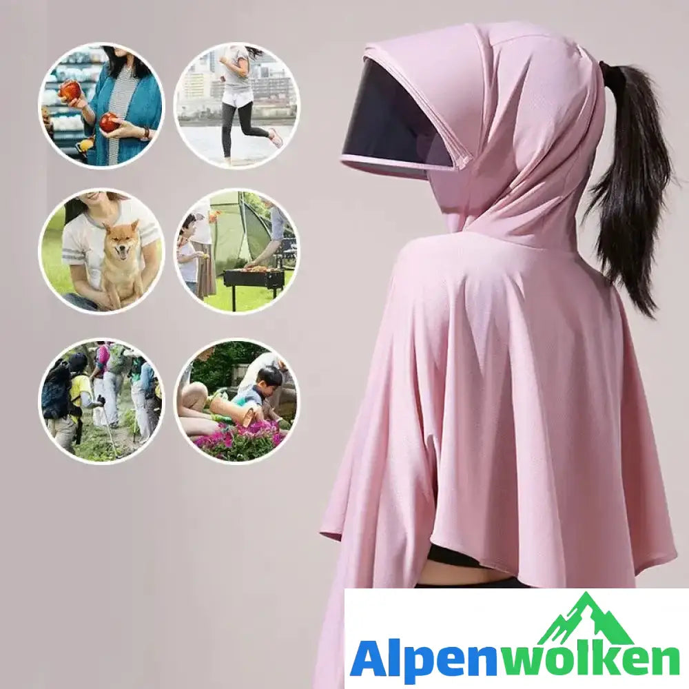 Alpenwolken - Eisseide UV-Schutz Windjacke mit Kapuze