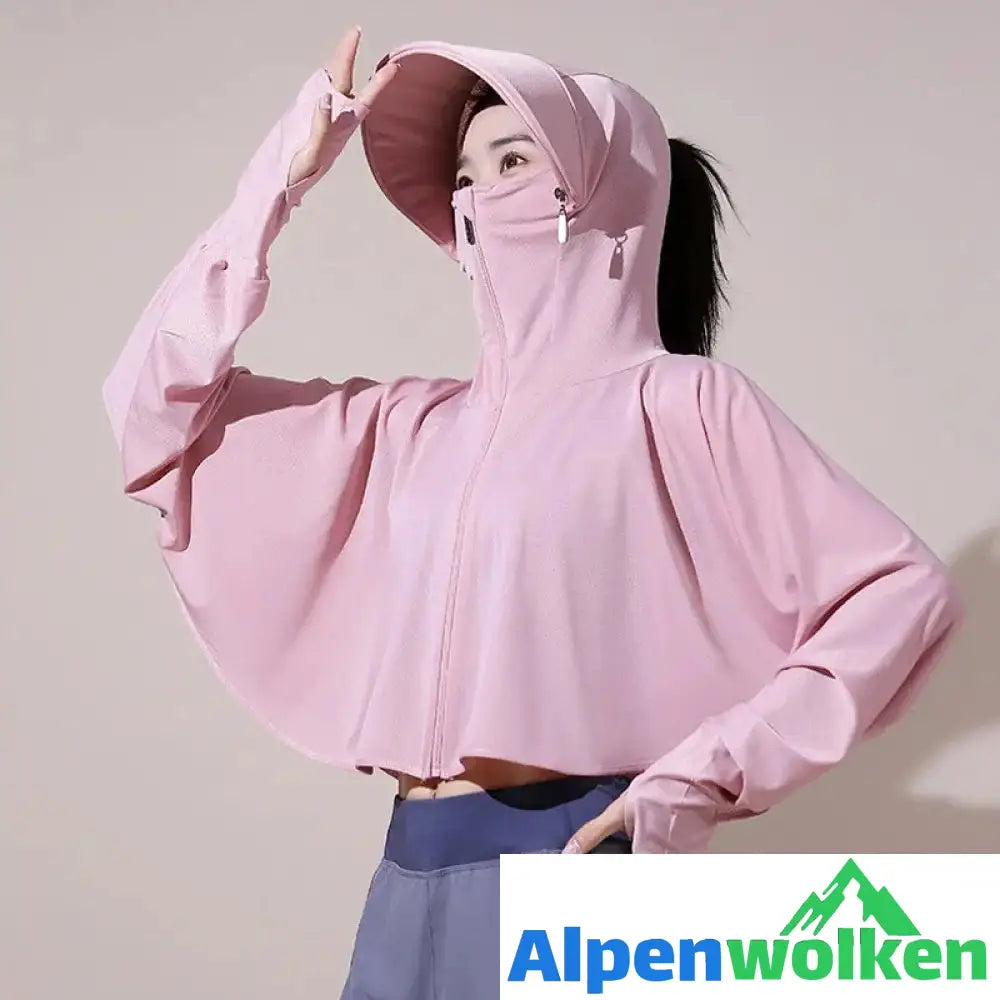 Alpenwolken - Eisseide UV-Schutz Windjacke mit Kapuze