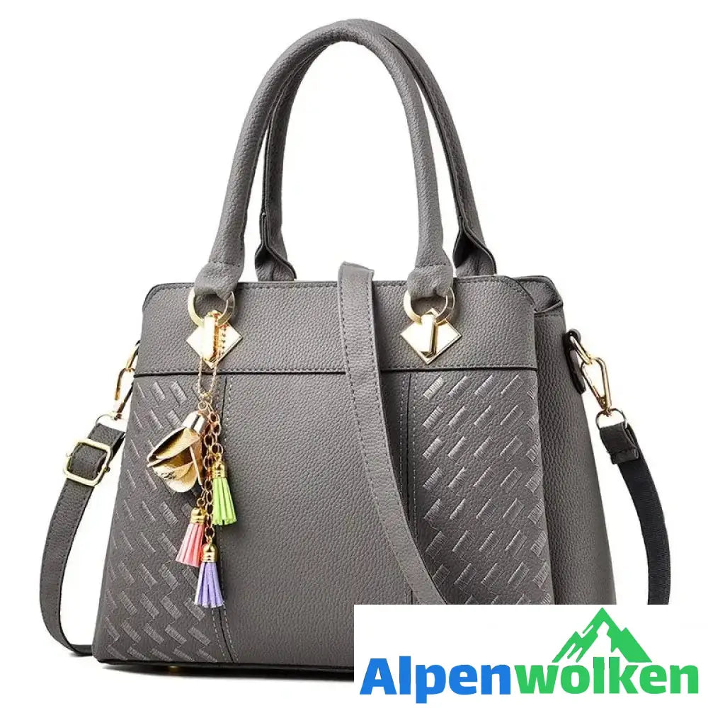 Alpenwolken - Elegante Damenhandtasche mit großem Fassungsvermögen grau