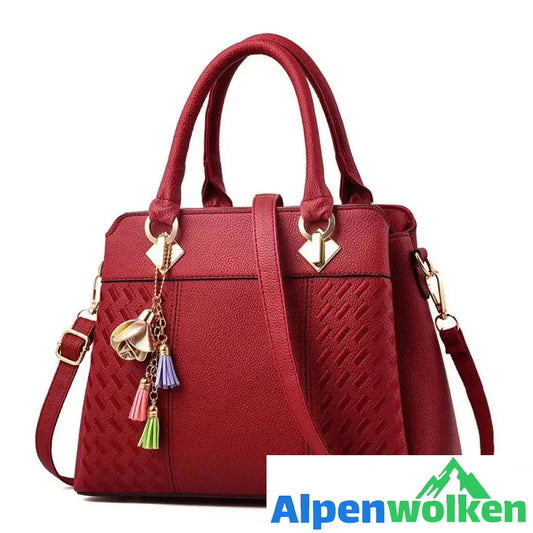 Alpenwolken - Elegante Damenhandtasche mit großem Fassungsvermögen rot