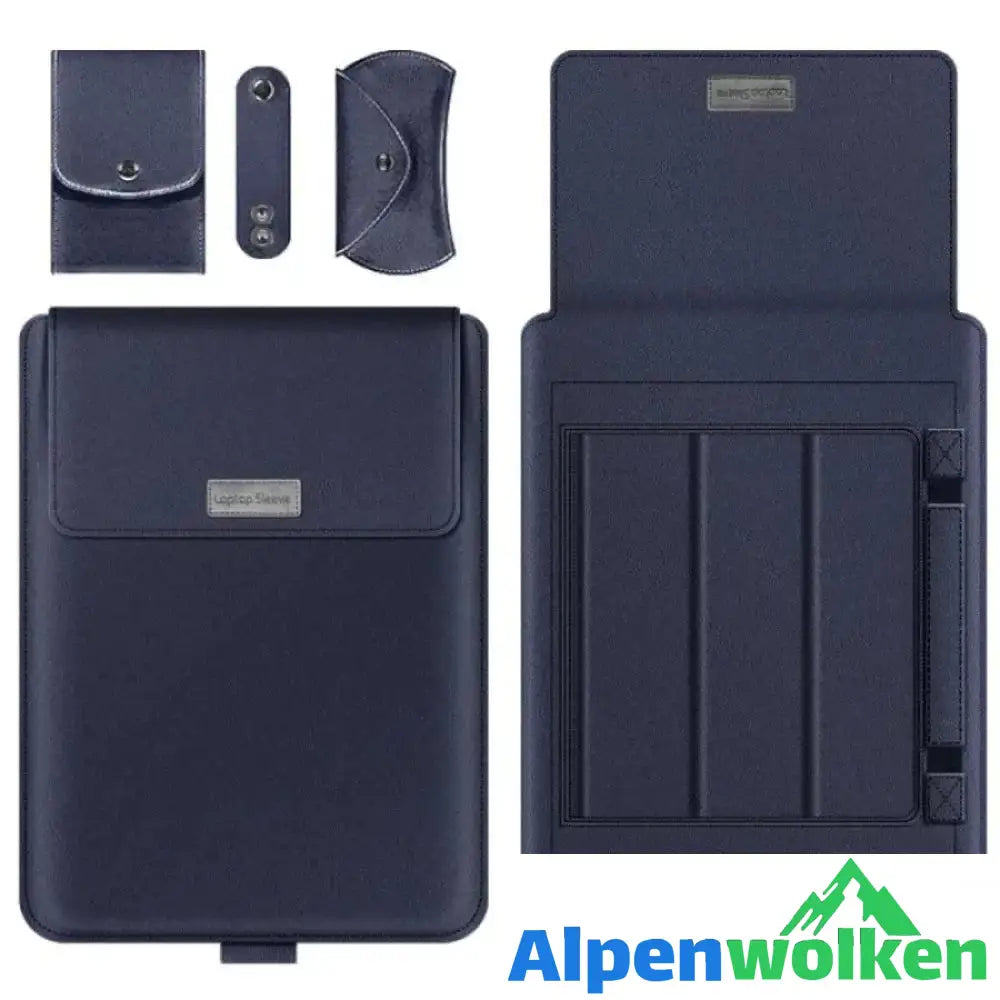 Alpenwolken - Elegante Laptoptasche und multifunktionaler Laptopständer Blau