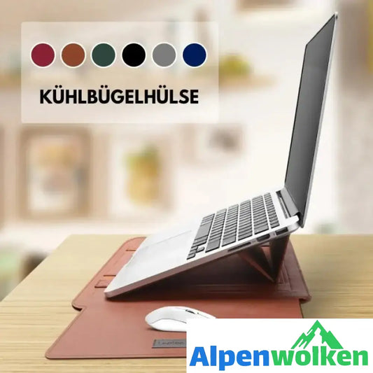 Alpenwolken - Elegante Laptoptasche und multifunktionaler Laptopständer