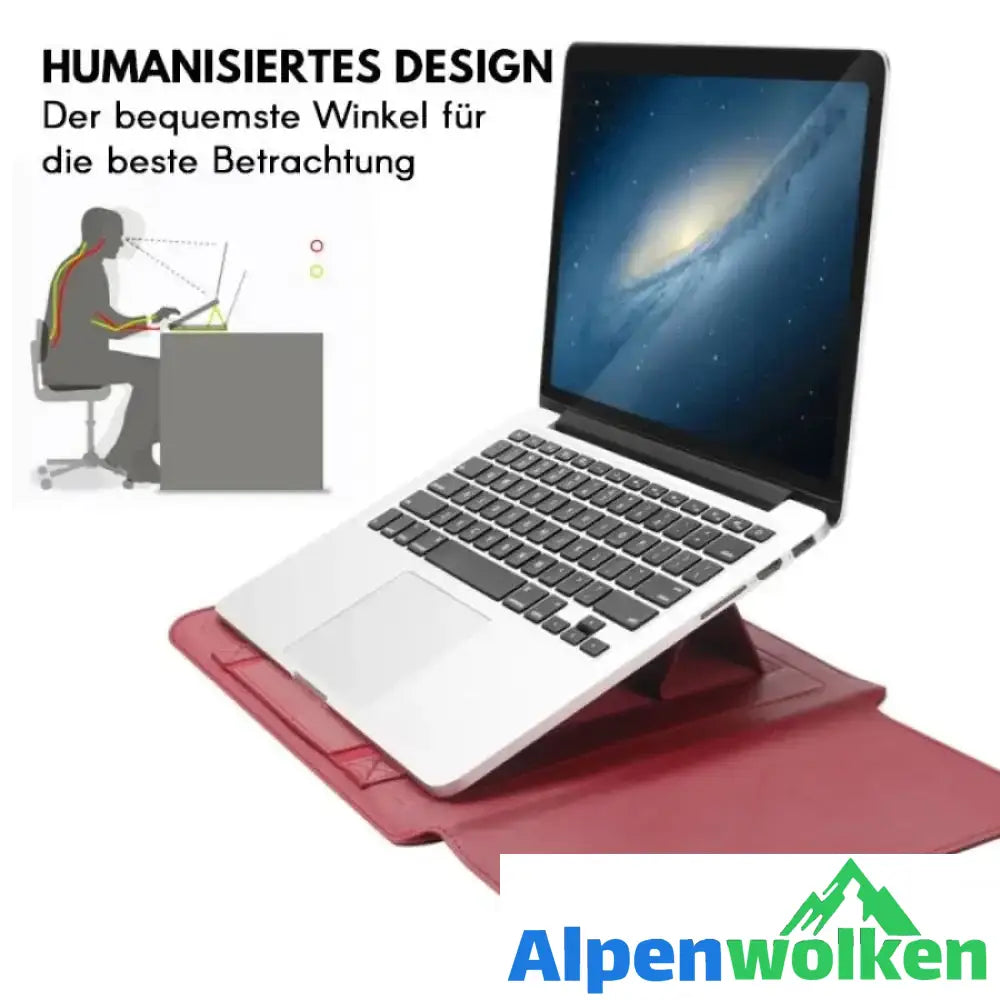 Alpenwolken - Elegante Laptoptasche und multifunktionaler Laptopständer