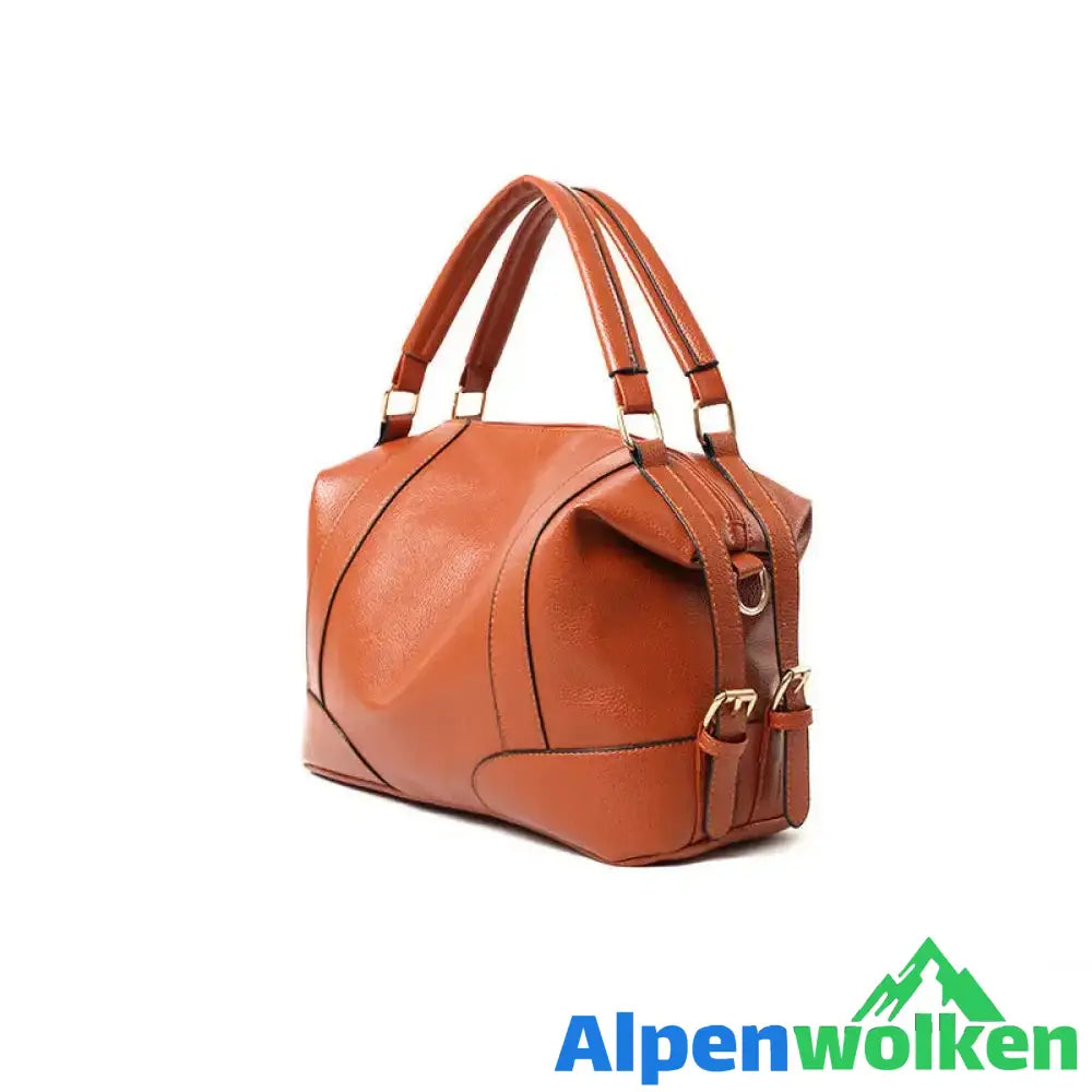 Alpenwolken - Elegante Schlichte Damen-Umhängetasche Aus Leder