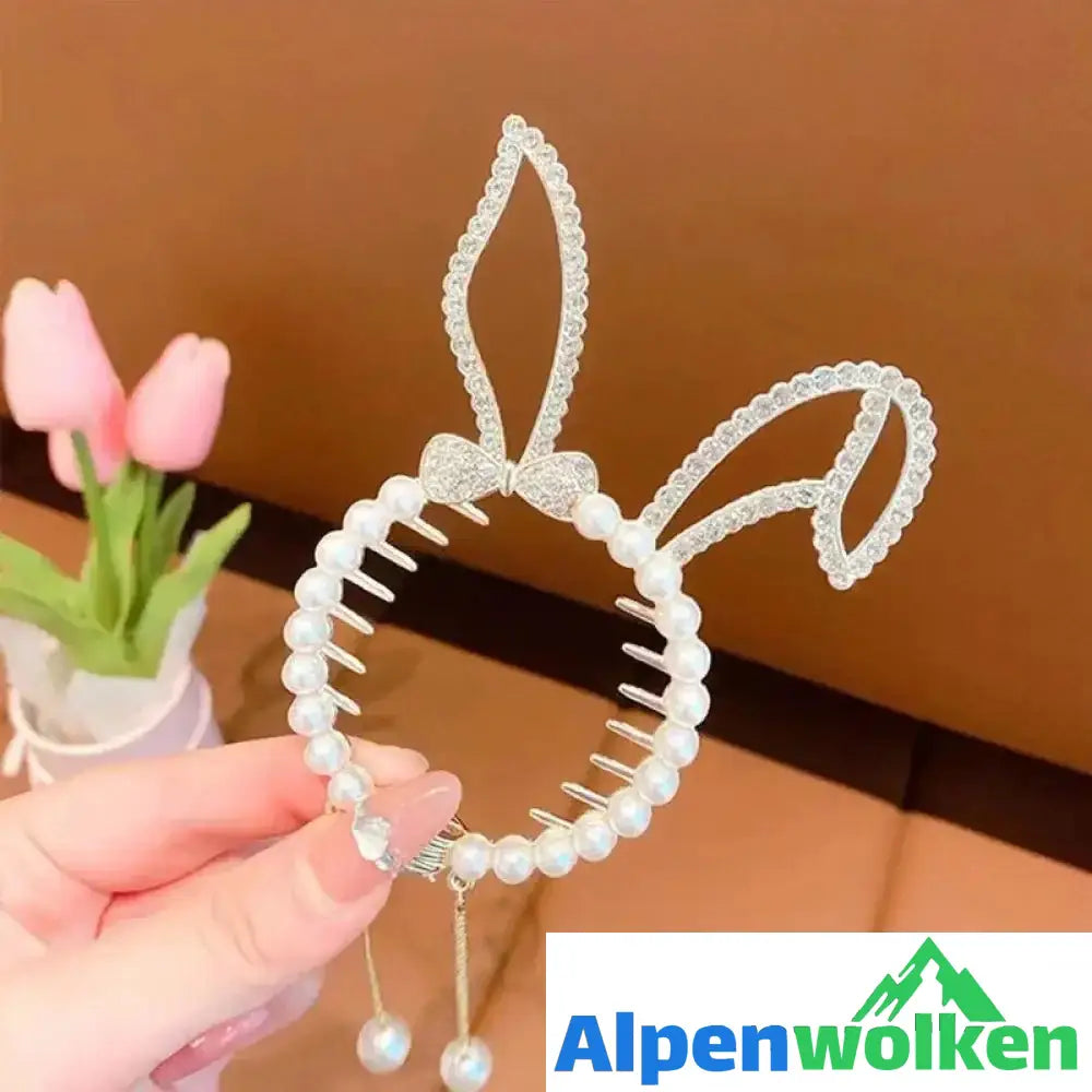 Alpenwolken - Eleganter Pferdeschwanz-Haarknopf