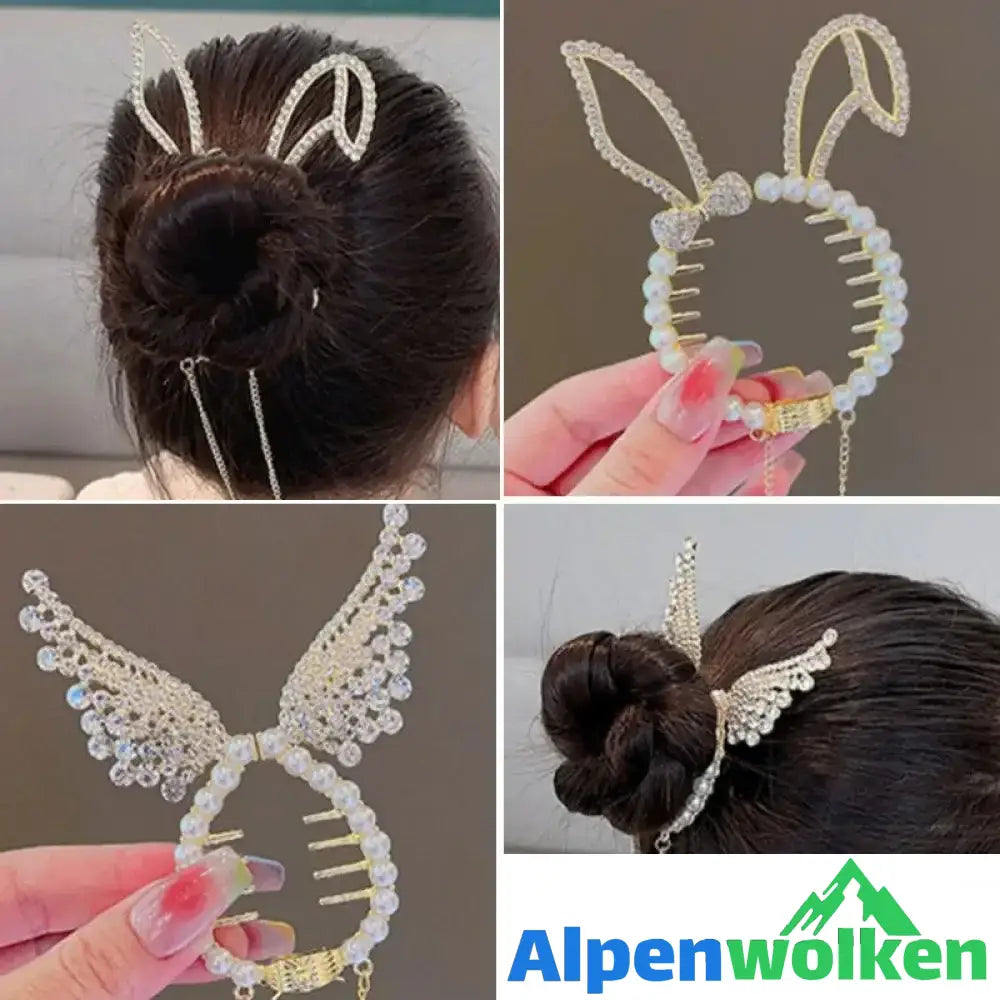 Alpenwolken - Eleganter Pferdeschwanz-Haarknopf