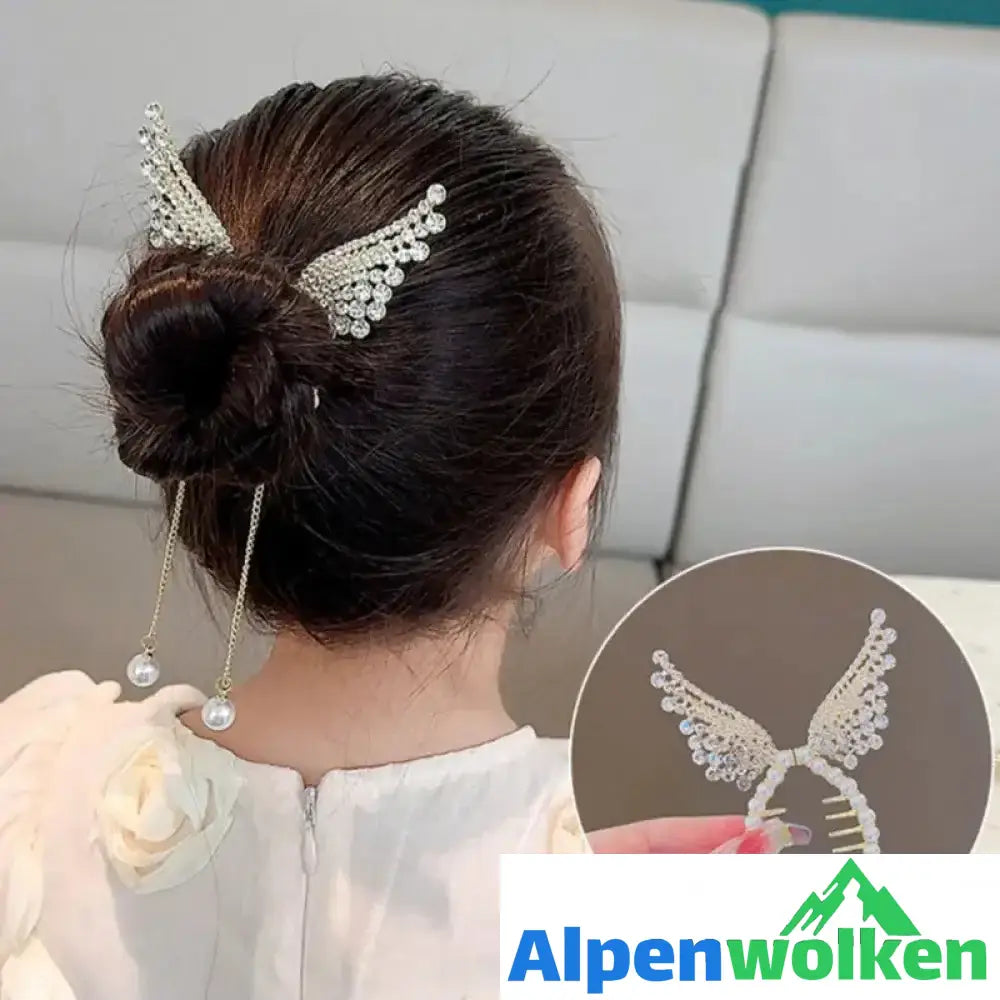 Alpenwolken - Eleganter Pferdeschwanz-Haarknopf