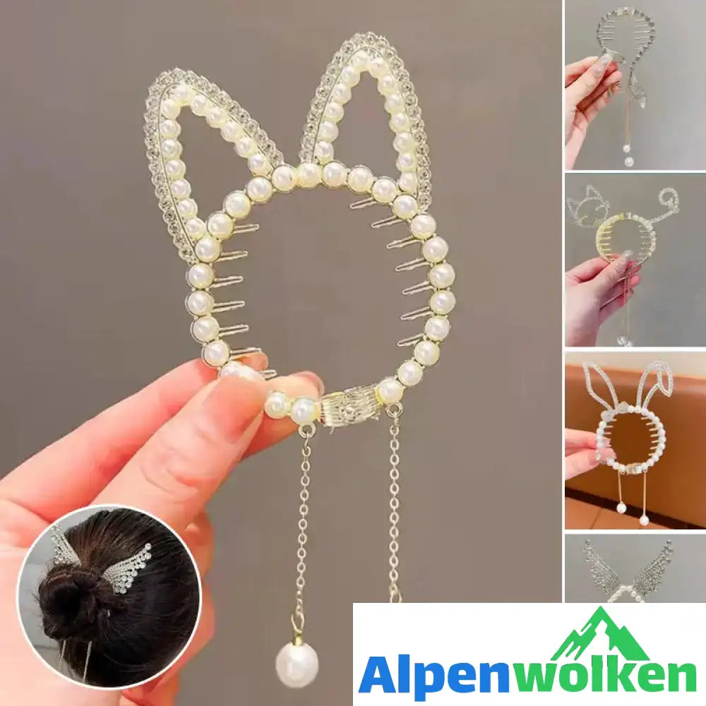 Alpenwolken - Eleganter Pferdeschwanz-Haarknopf