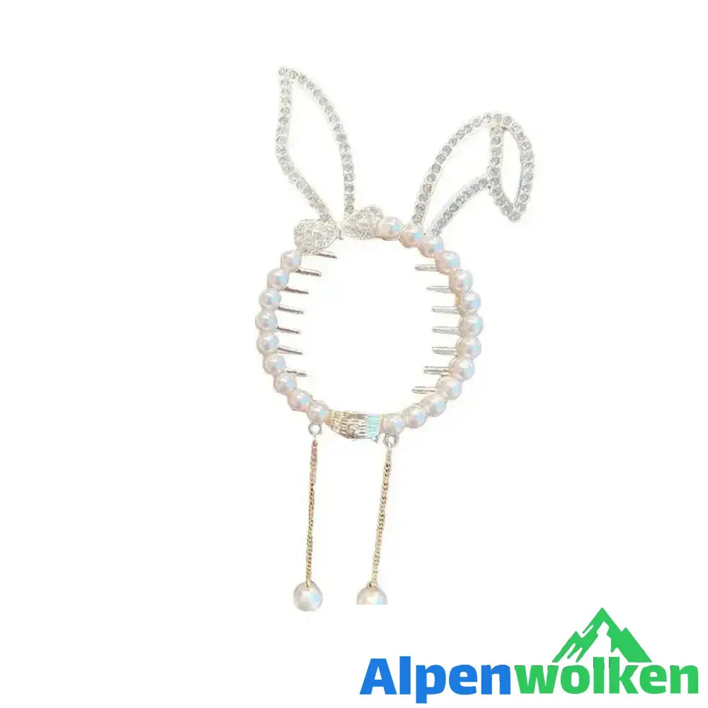 Alpenwolken - Eleganter Pferdeschwanz-Haarknopf