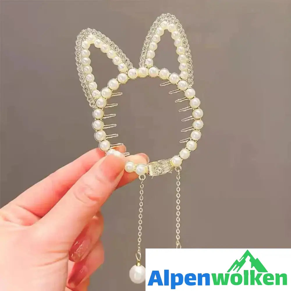 Alpenwolken - Eleganter Pferdeschwanz-Haarknopf Katze Ohr