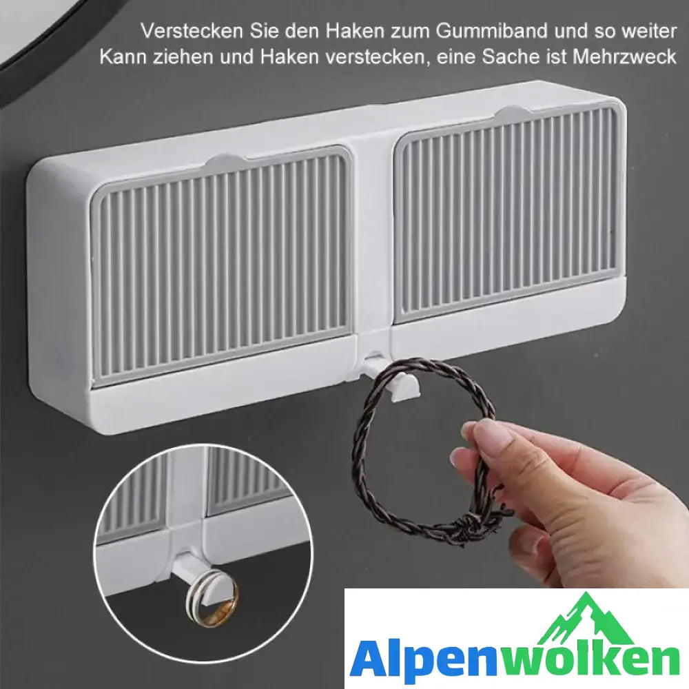 Alpenwolken - Eleganter Seifenhalter mit Haken und Deckel