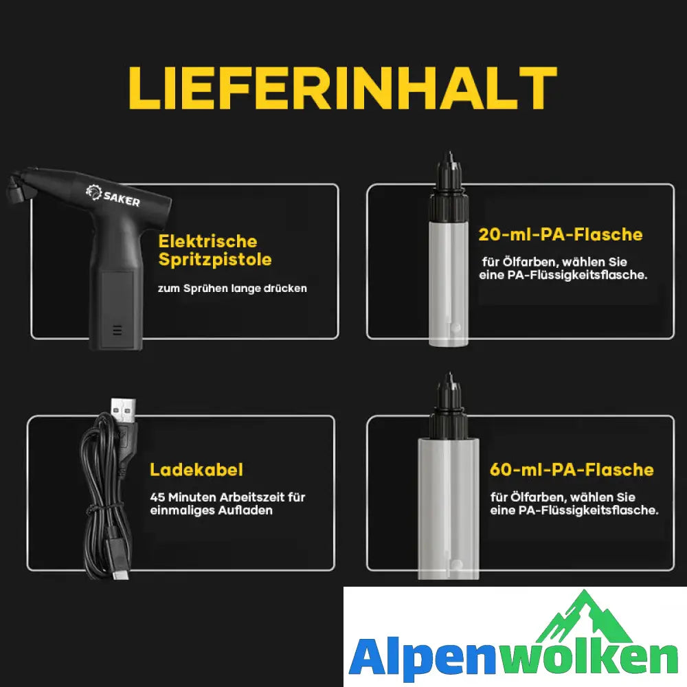 Alpenwolken - Elektrische Farbspritzpistole