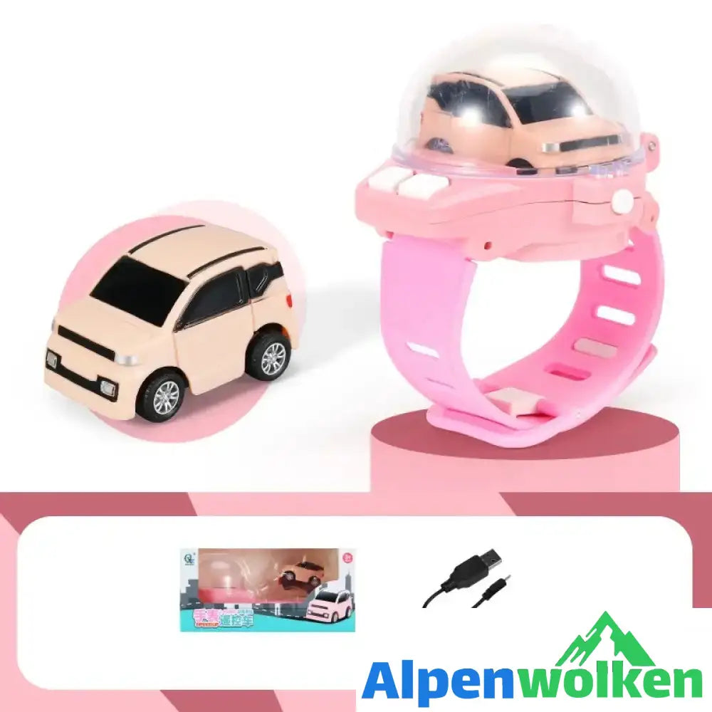 Alpenwolken - Elektrisches Spielzeugauto mit Fernbedienung per Uhr rosa