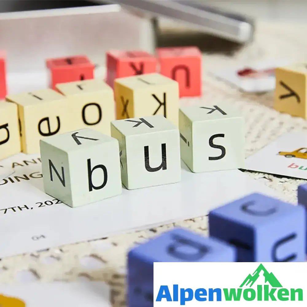 Alpenwolken - Englische Buchstaben Scrabble Spiel