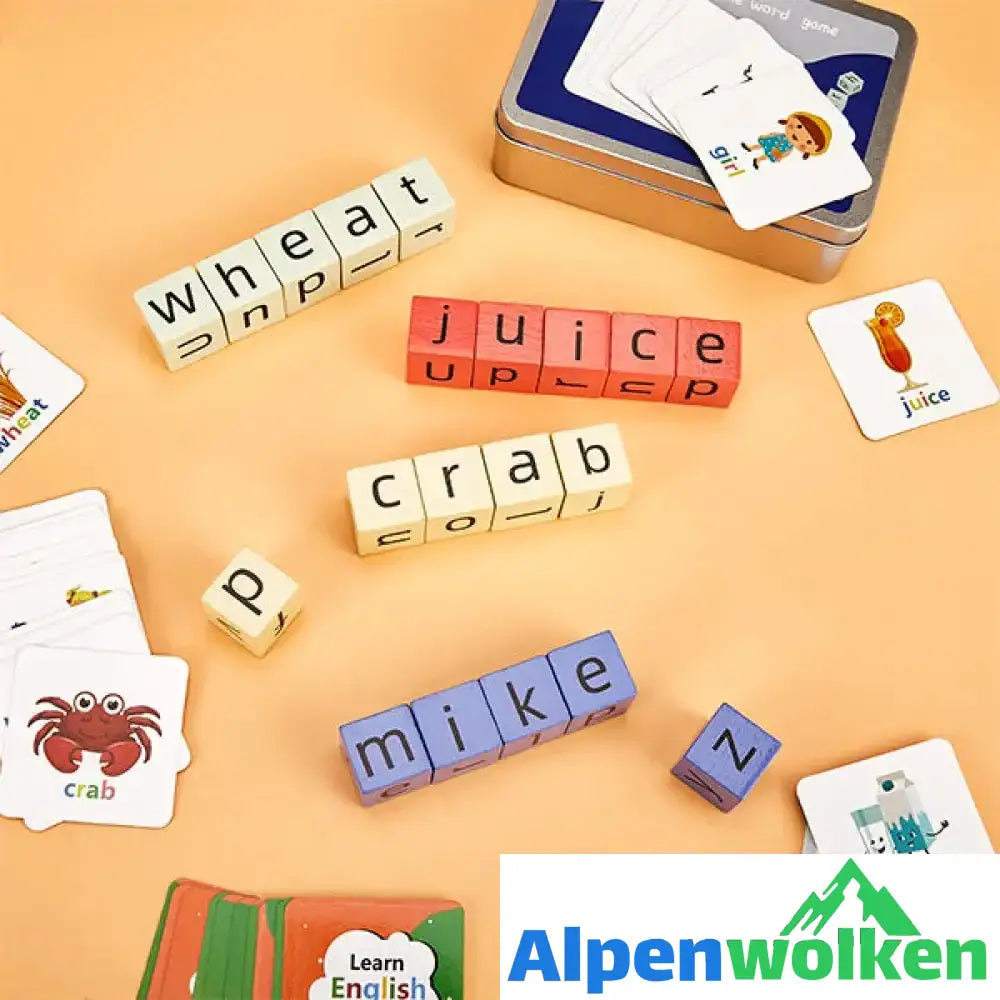 Alpenwolken - Englische Buchstaben Scrabble Spiel