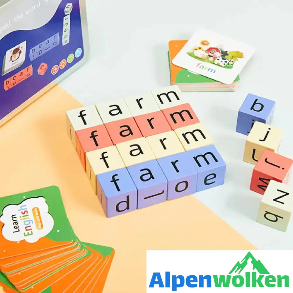 Alpenwolken - Englische Buchstaben Scrabble Spiel