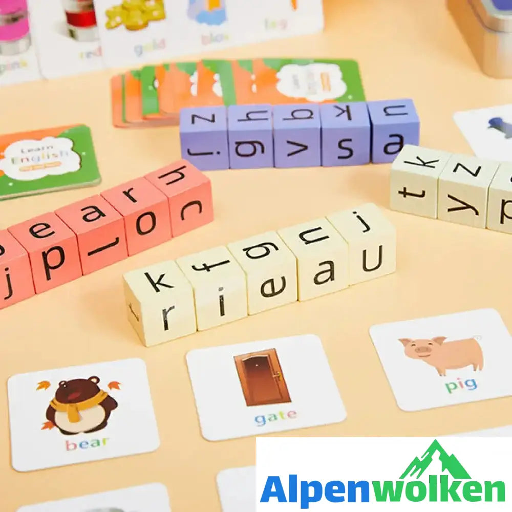 Alpenwolken - Englische Buchstaben Scrabble Spiel