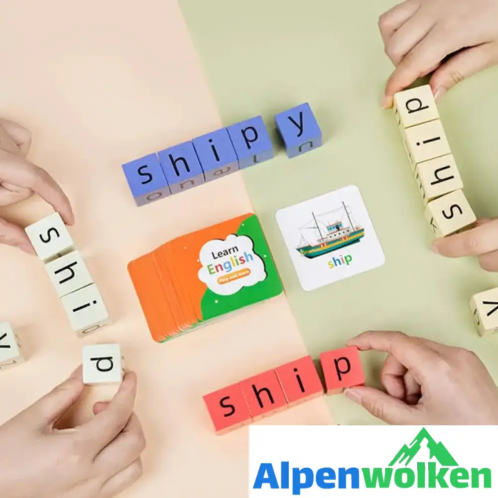 Alpenwolken - Englische Buchstaben Scrabble Spiel