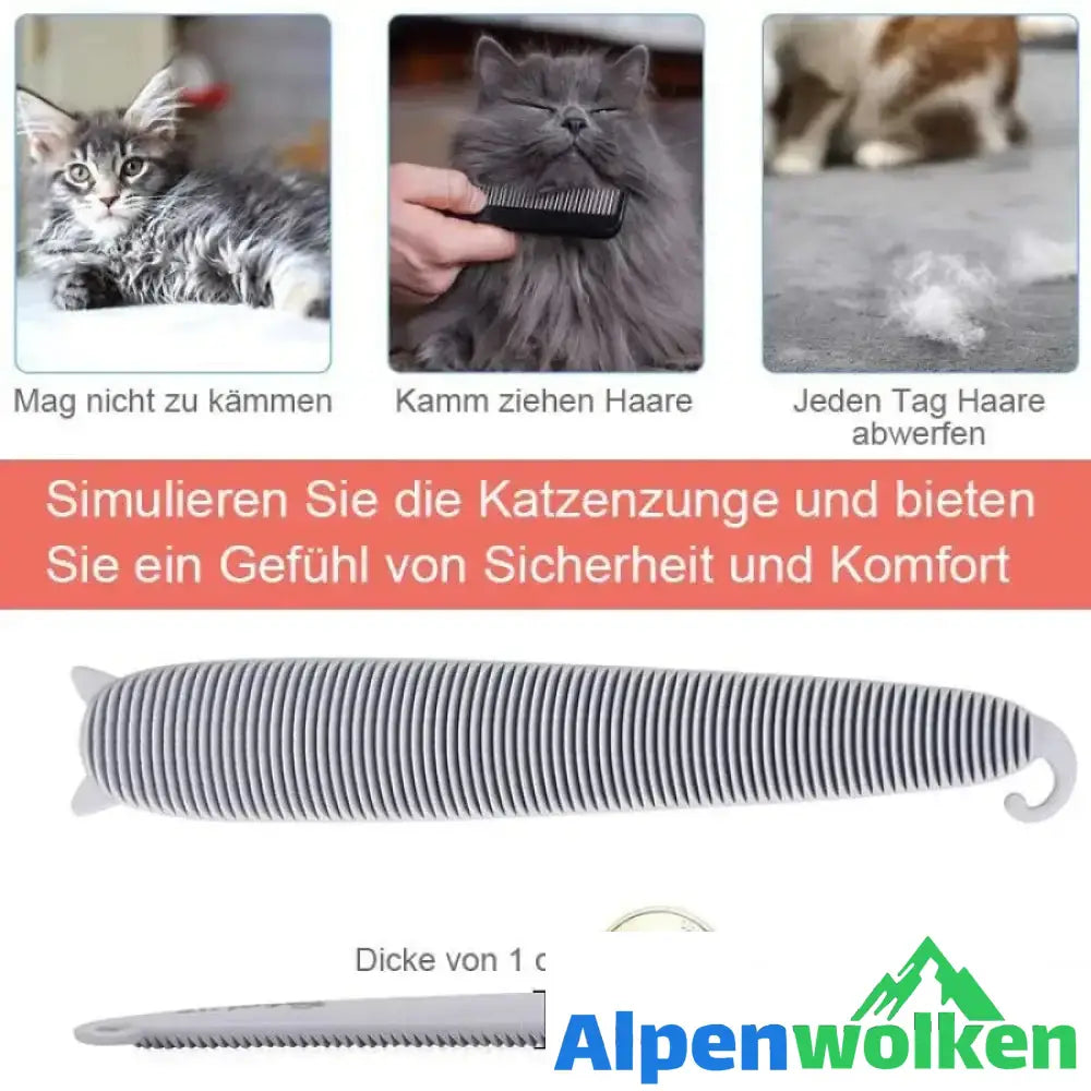 Alpenwolken - Entspannende Katzenzungen Massagebürste