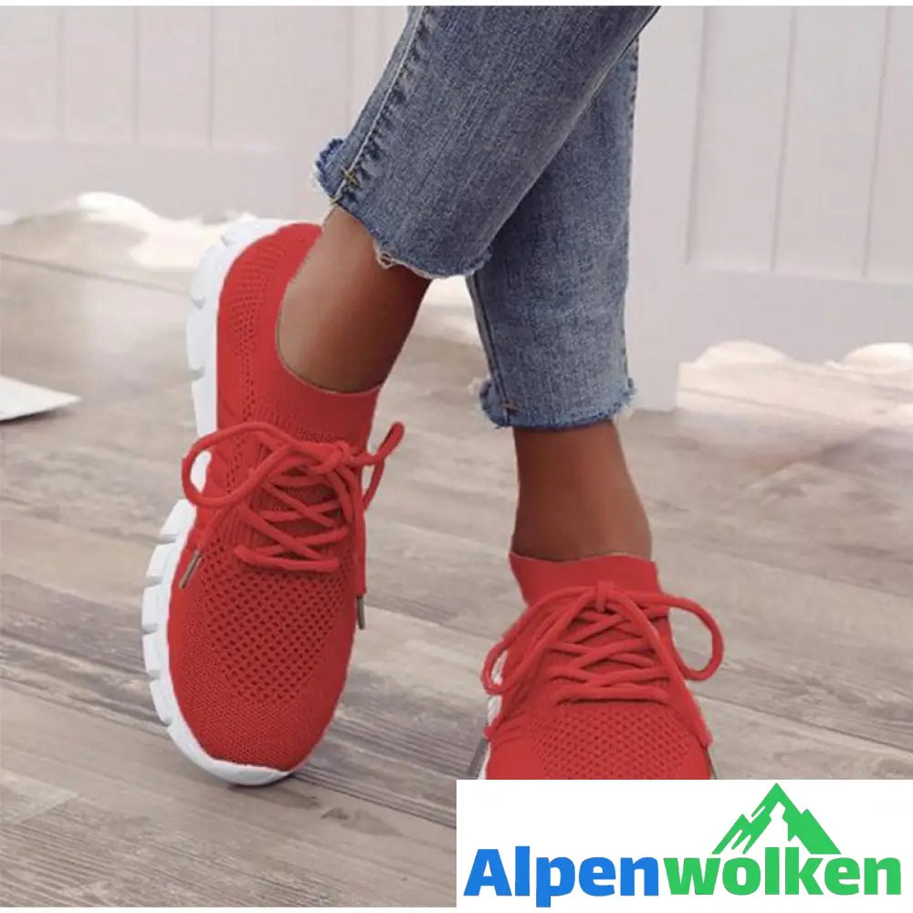 Alpenwolken - Ergonomische Atmungsaktive Schuhe Rot