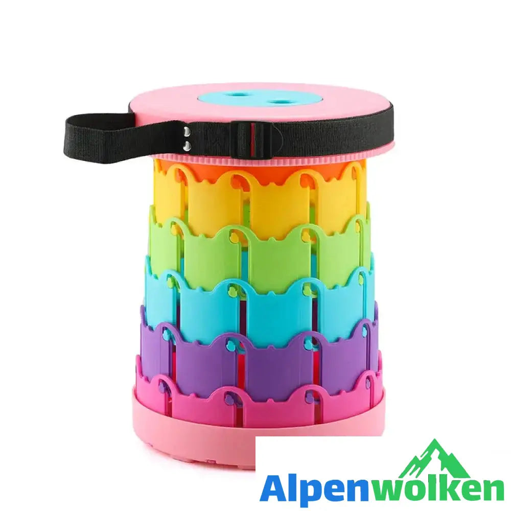 Alpenwolken - 🎁ERHALTEN SIE HEUTE 50 % RABATT🎉-Verbesserter einziehbarer Klapphocker REGENBOGEN ROSA