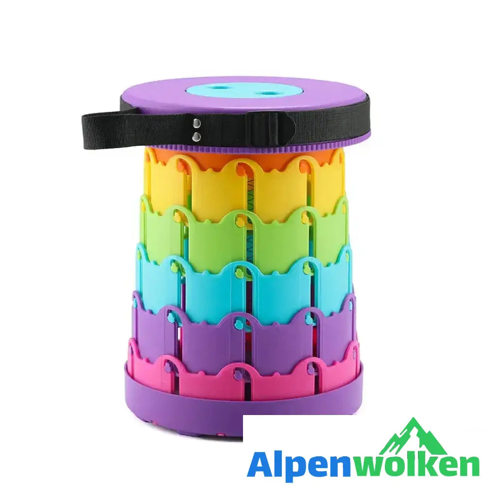 Alpenwolken - 🎁ERHALTEN SIE HEUTE 50 % RABATT🎉-Verbesserter einziehbarer Klapphocker REGENBOGEN VIOLETT